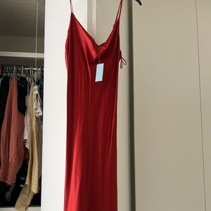 Women’s size 6 P silk slip midi dress